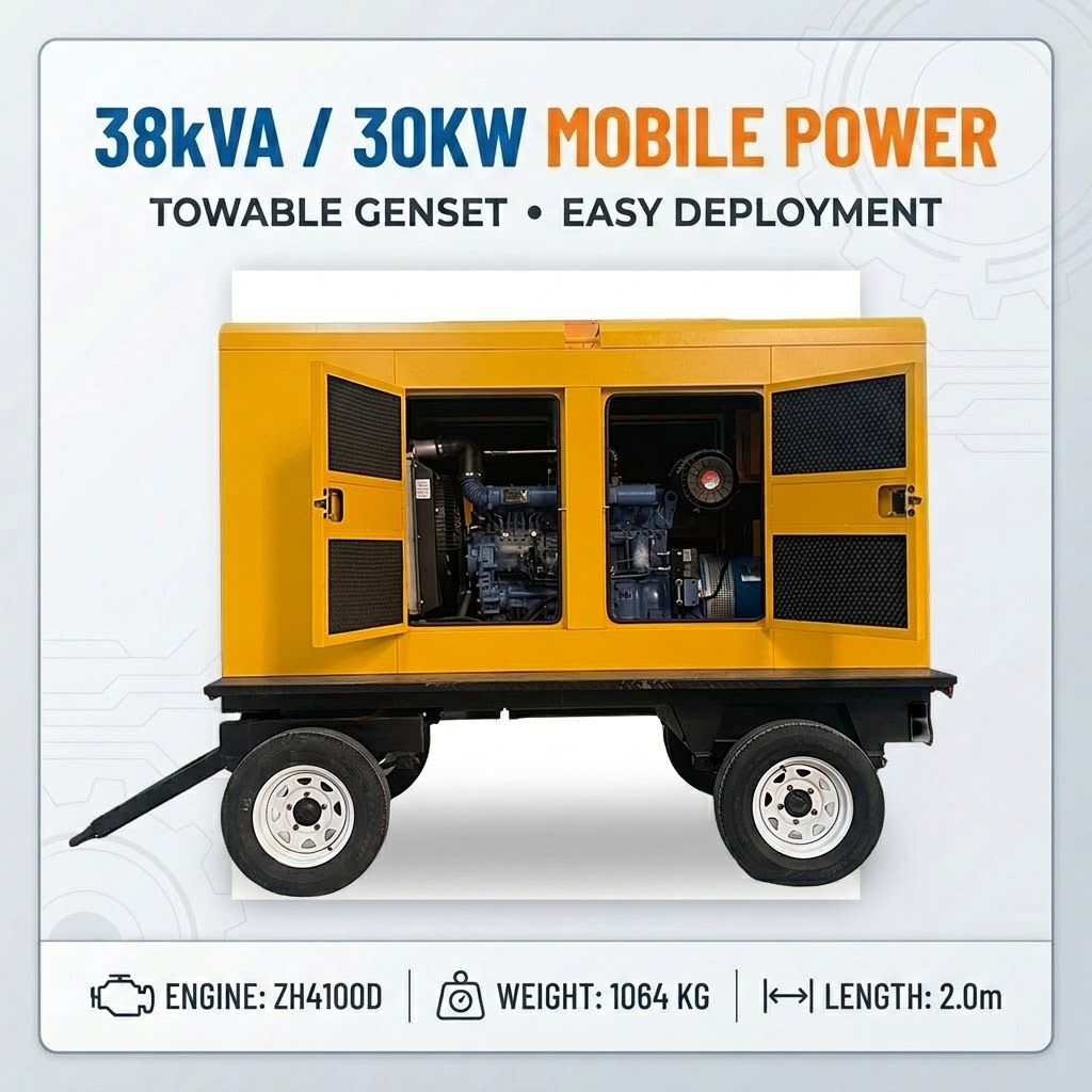 30kW Mobile Trailer Generator