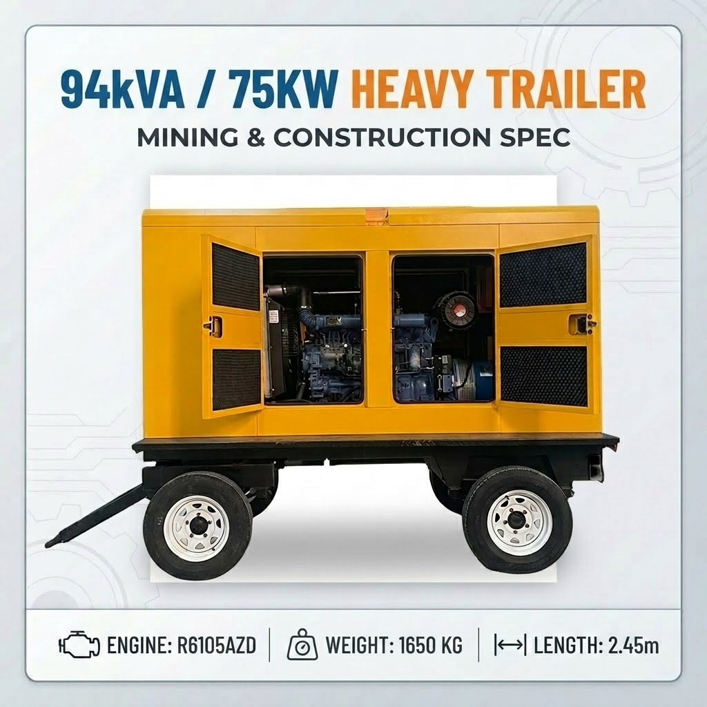 75kW Mobile Trailer Generator